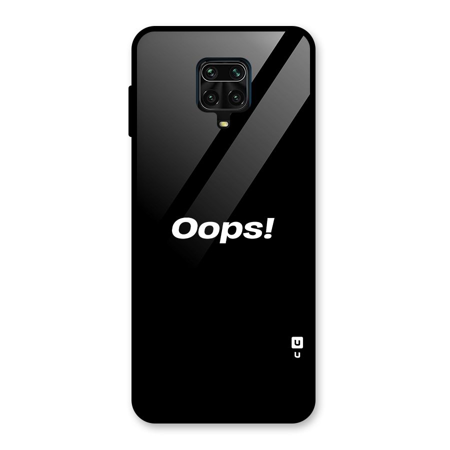 Just Oops Glass Back Case for Redmi Note 9 Pro