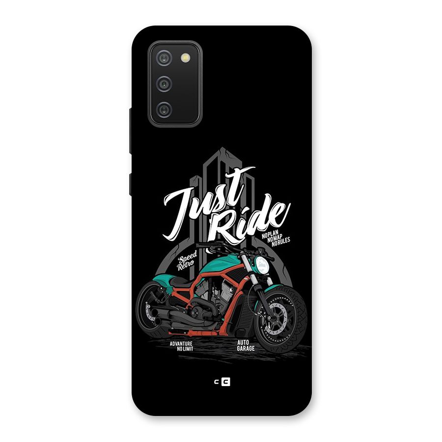 Just Ride Speed Back Case for Galaxy F02s