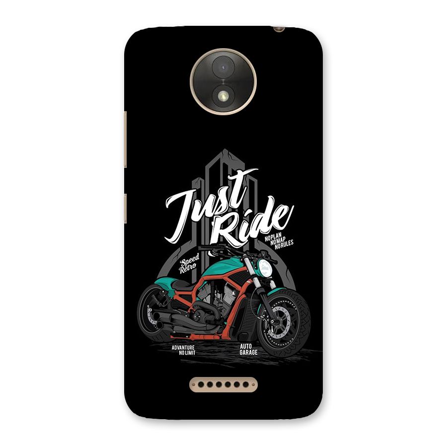 Just Ride Speed Back Case for Moto C Plus