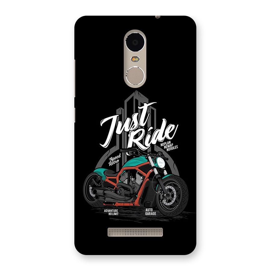 Just Ride Speed Back Case for Redmi Note 3