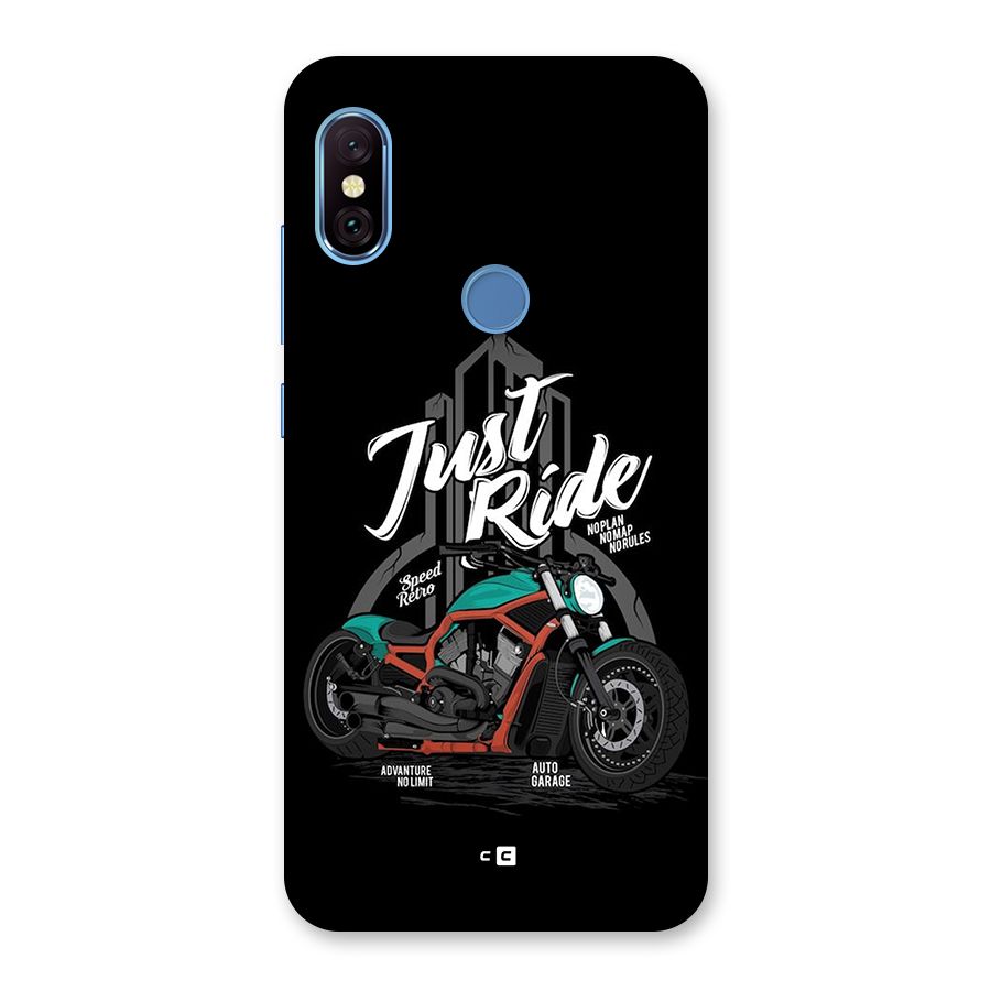 Just Ride Speed Back Case for Redmi Note 6 Pro