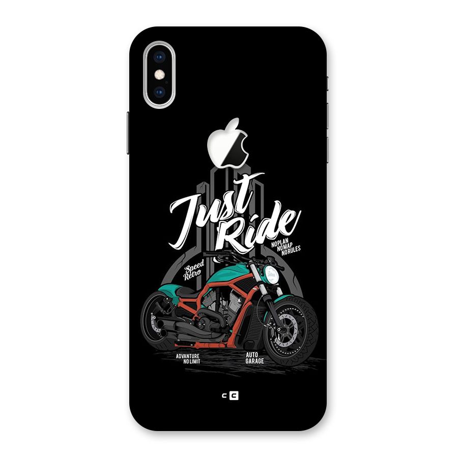 Just Ride Speed Back Case for iPhone XS Max Apple Cut