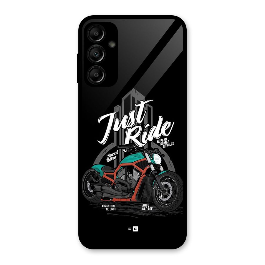 Just Ride Speed Glass Back Case for Galaxy A14 5G
