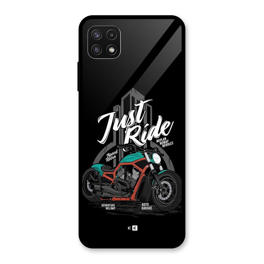 Just Ride Speed Glass Back Case for Galaxy A22 5G