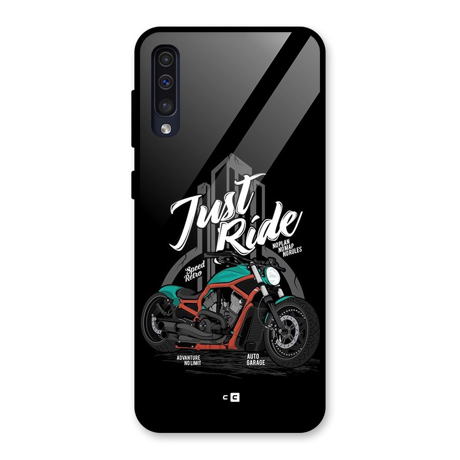 Just Ride Speed Glass Back Case for Galaxy A30s