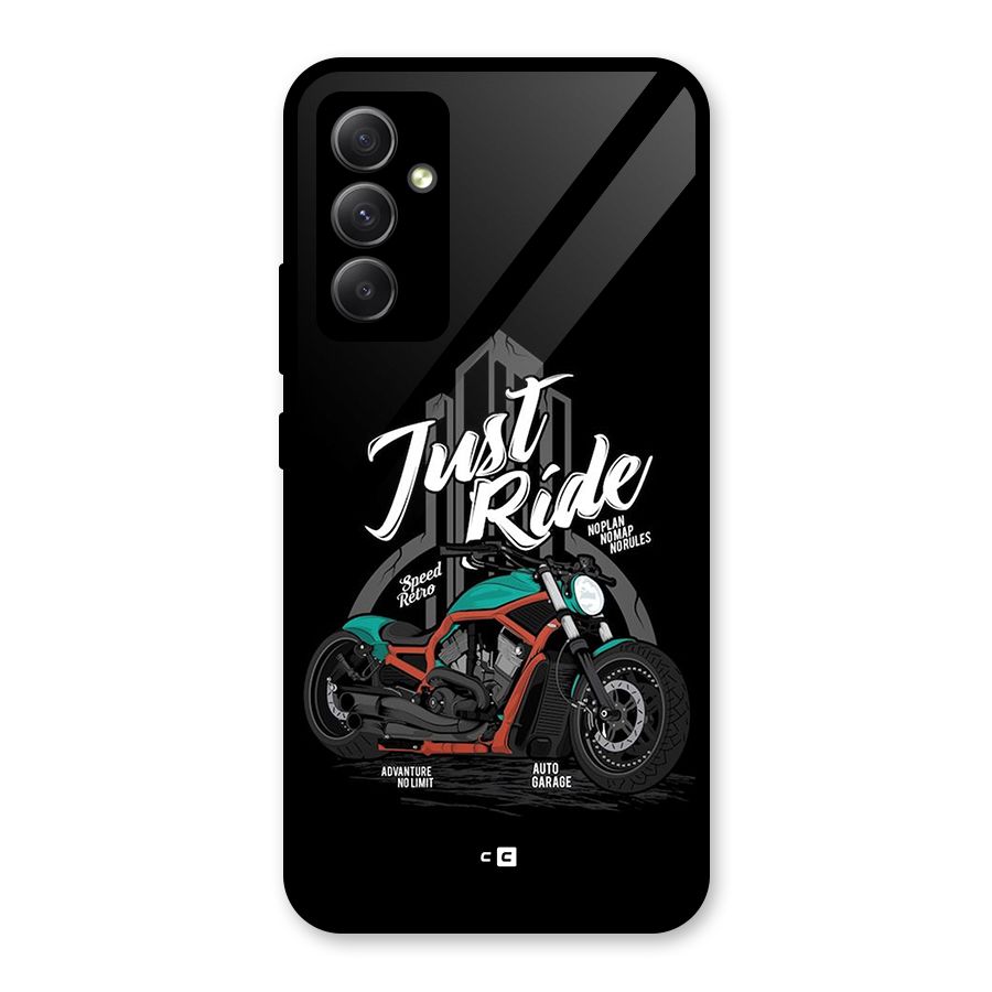 Just Ride Speed Glass Back Case for Galaxy A34