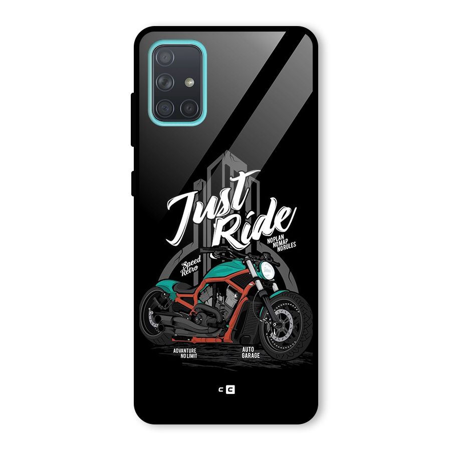 Just Ride Speed Glass Back Case for Galaxy A71