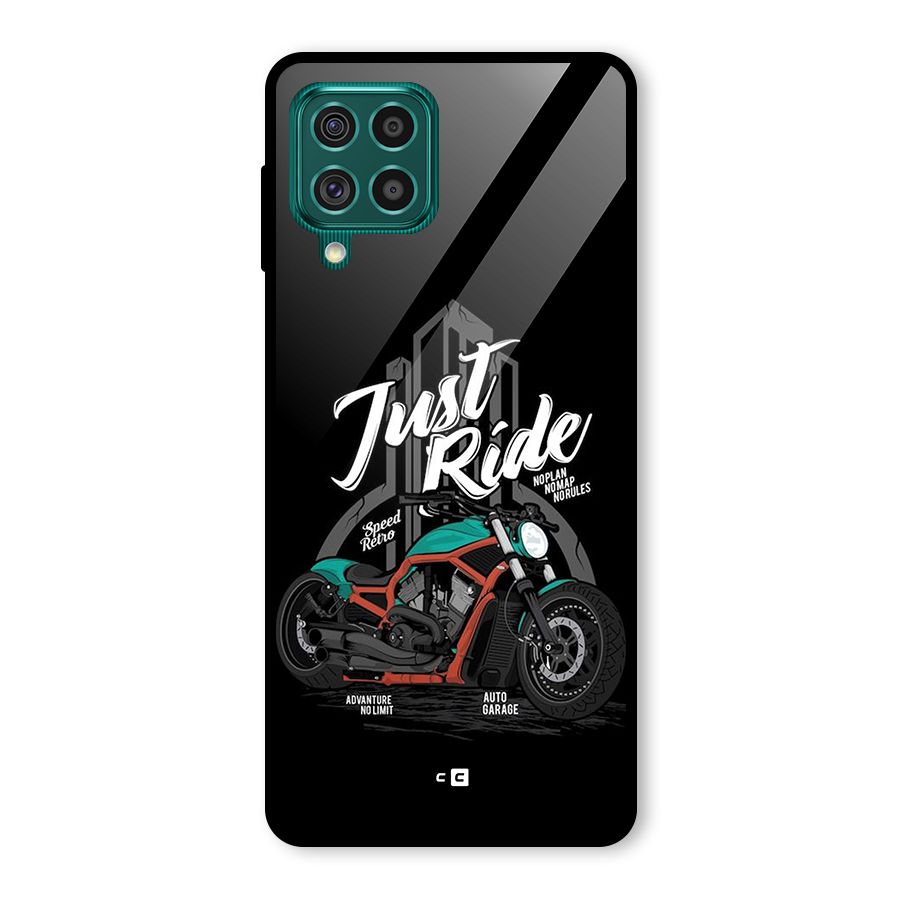 Just Ride Speed Glass Back Case for Galaxy F62