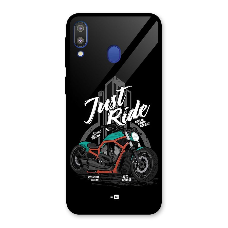 Just Ride Speed Glass Back Case for Galaxy M20