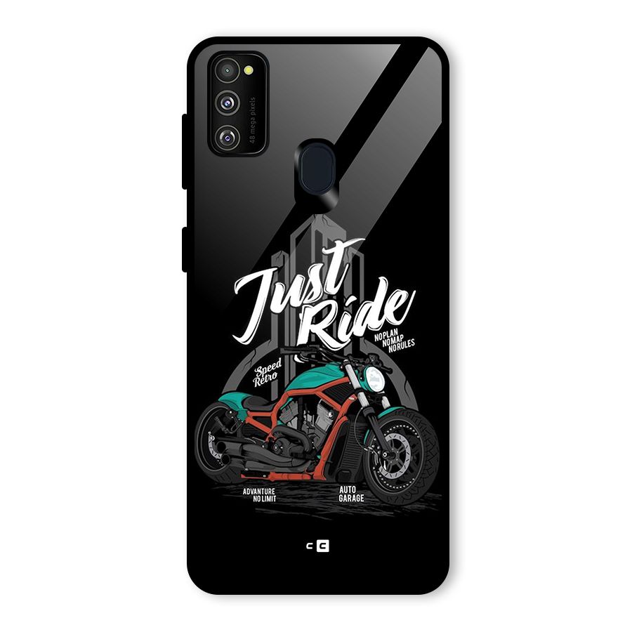 Just Ride Speed Glass Back Case for Galaxy M30s