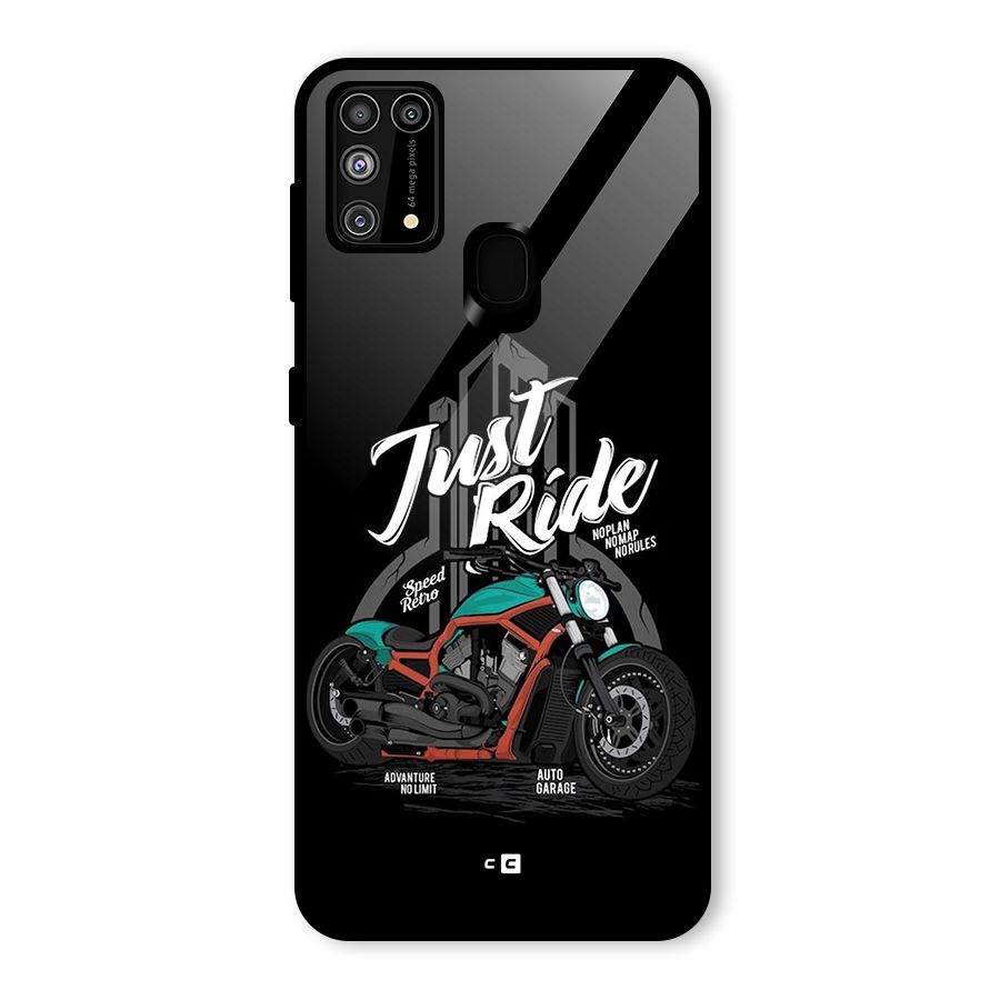 Just Ride Speed Glass Back Case for Galaxy M31