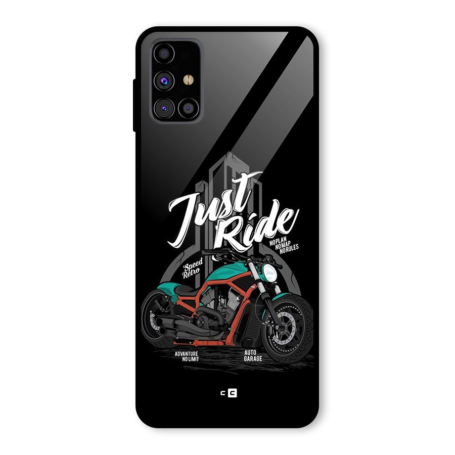 Just Ride Speed Glass Back Case for Galaxy M31s