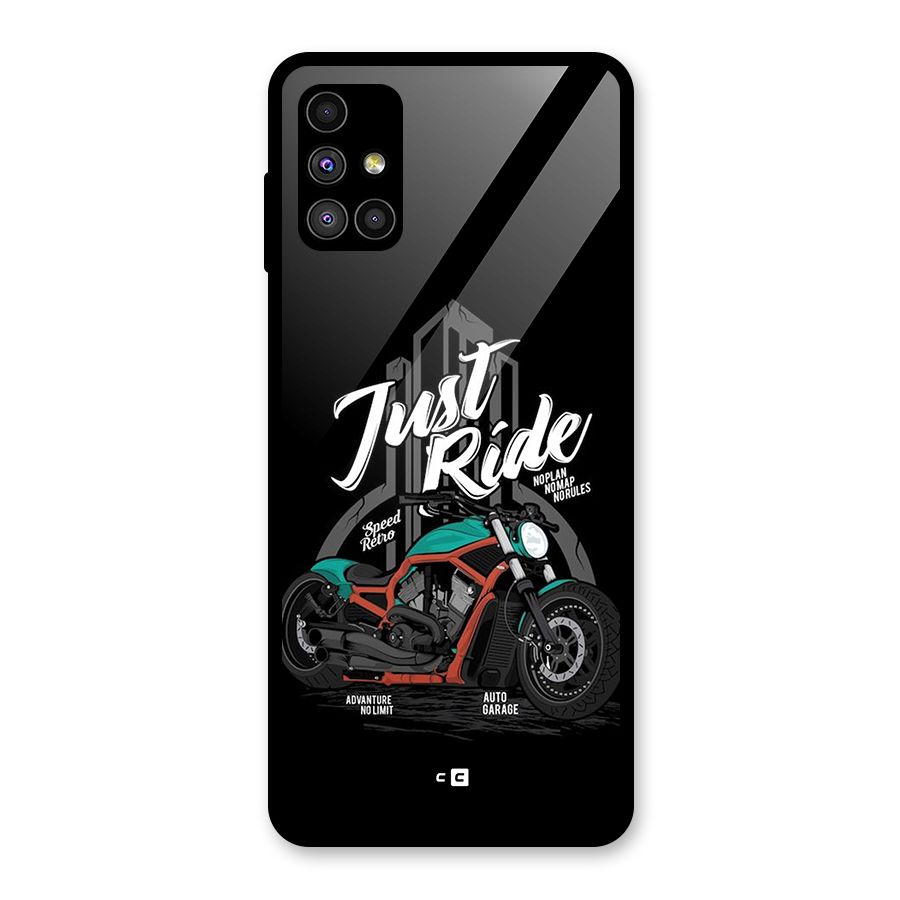 Just Ride Speed Glass Back Case for Galaxy M51