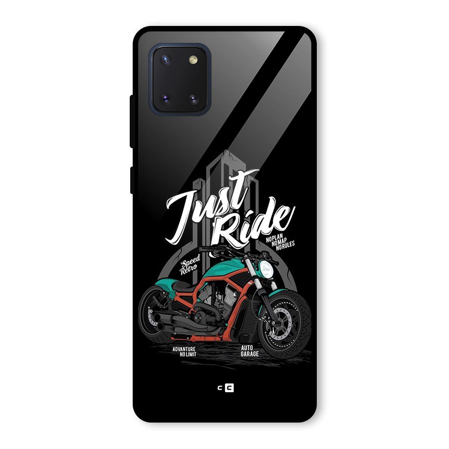 Just Ride Speed Glass Back Case for Galaxy Note 10 Lite