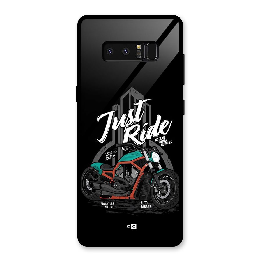 Just Ride Speed Glass Back Case for Galaxy Note 8