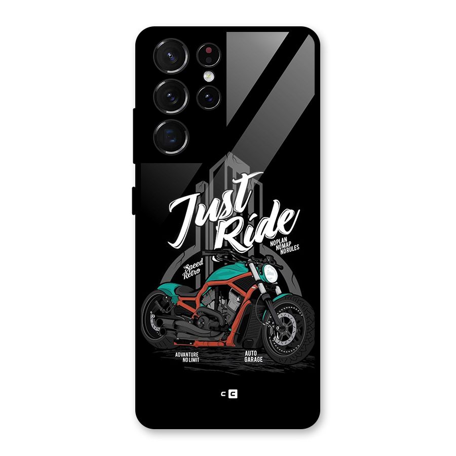 Just Ride Speed Glass Back Case for Galaxy S21 Ultra 5G