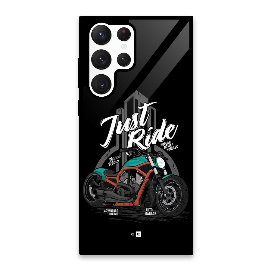 Just Ride Speed Glass Back Case for Galaxy S22 Ultra 5G