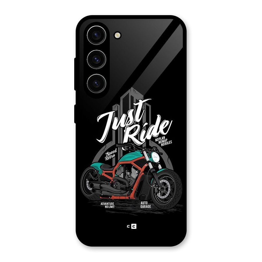 Just Ride Speed Glass Back Case for Galaxy S23