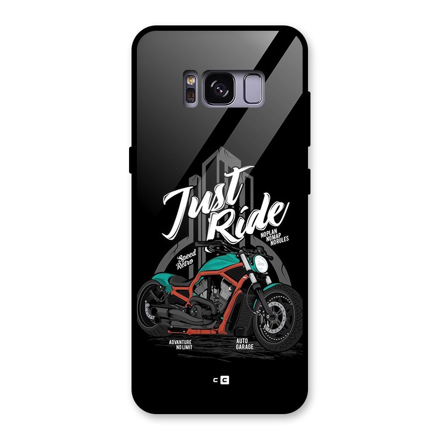 Just Ride Speed Glass Back Case for Galaxy S8