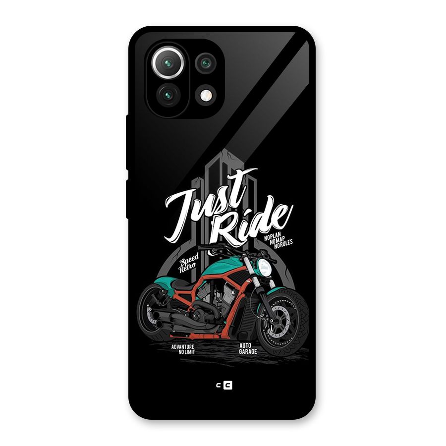 Just Ride Speed Glass Back Case for Mi 11 Lite