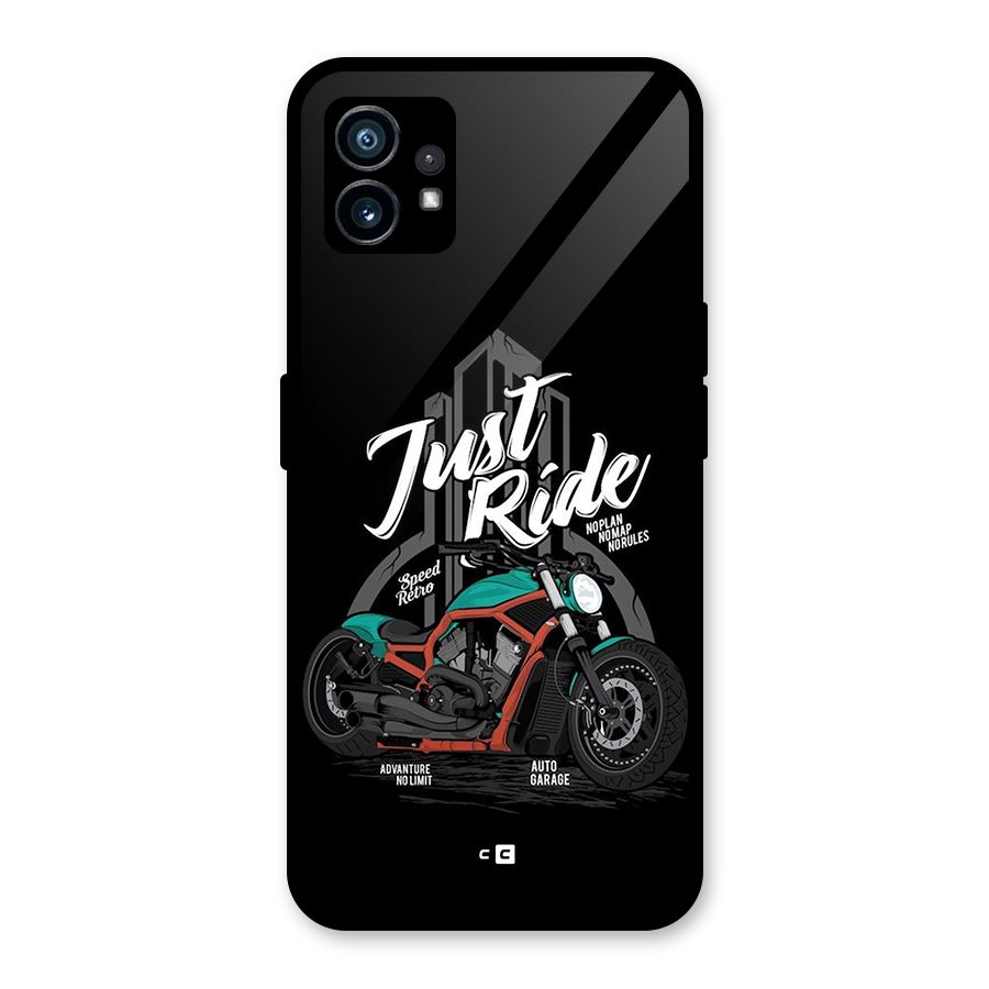 Just Ride Speed Glass Back Case for Nothing Phone 1