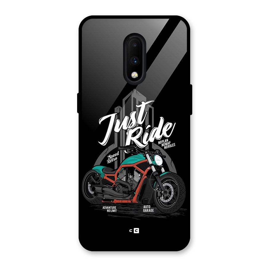 Just Ride Speed Glass Back Case for OnePlus 7