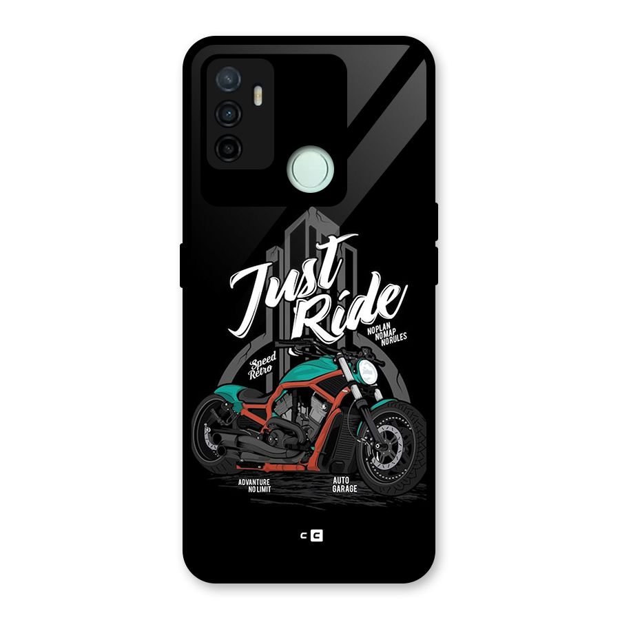 Just Ride Speed Glass Back Case for Oppo A53