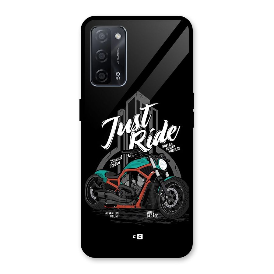 Just Ride Speed Glass Back Case for Oppo A53s 5G