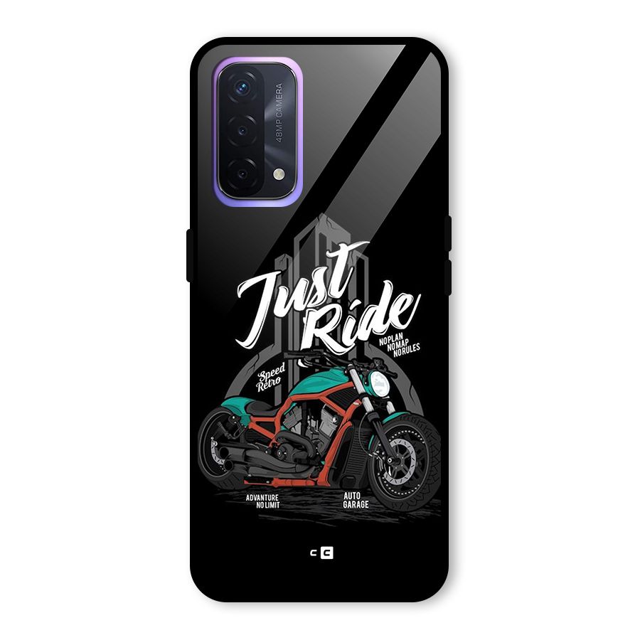 Just Ride Speed Glass Back Case for Oppo A74 5G