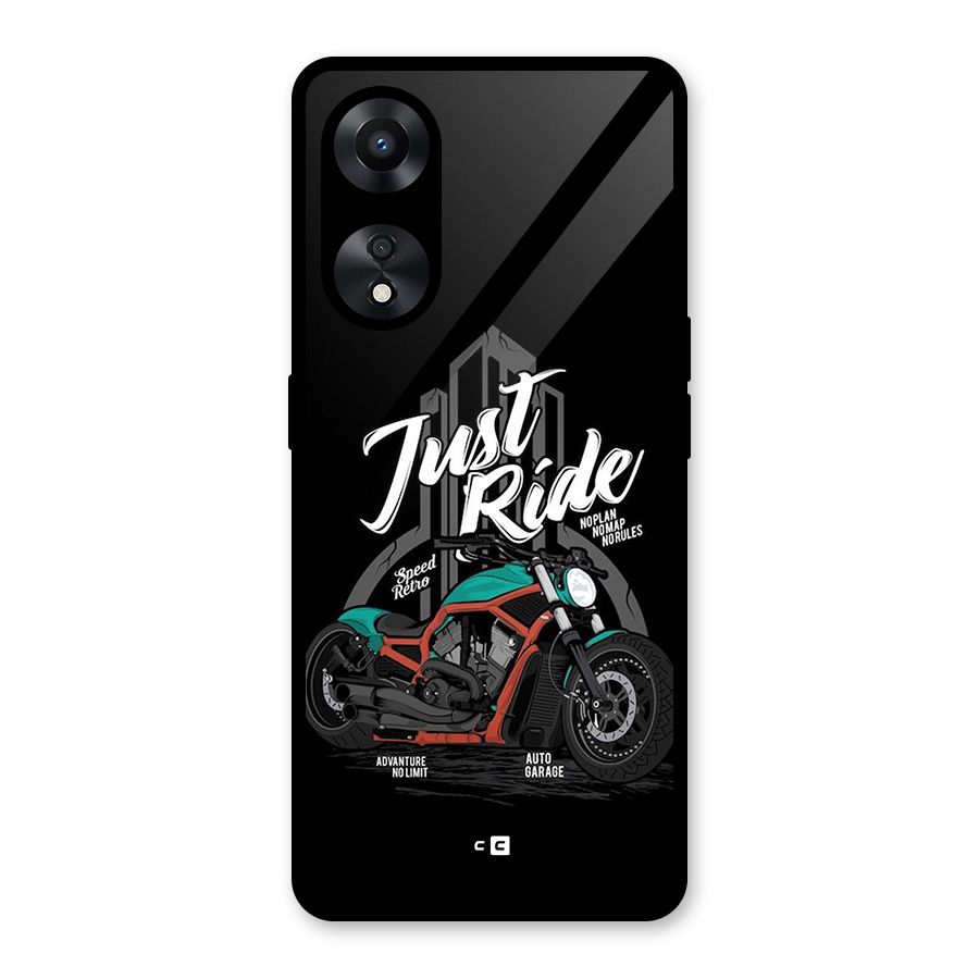 Just Ride Speed Glass Back Case for Oppo A78