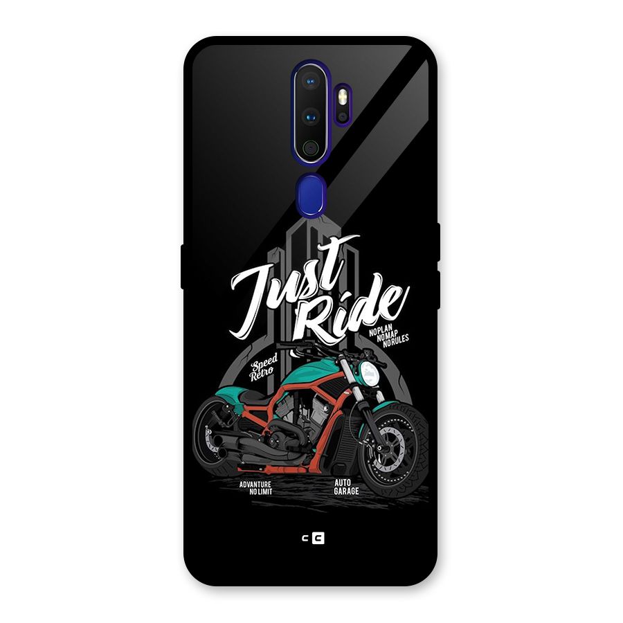 Just Ride Speed Glass Back Case for Oppo A9 (2020)
