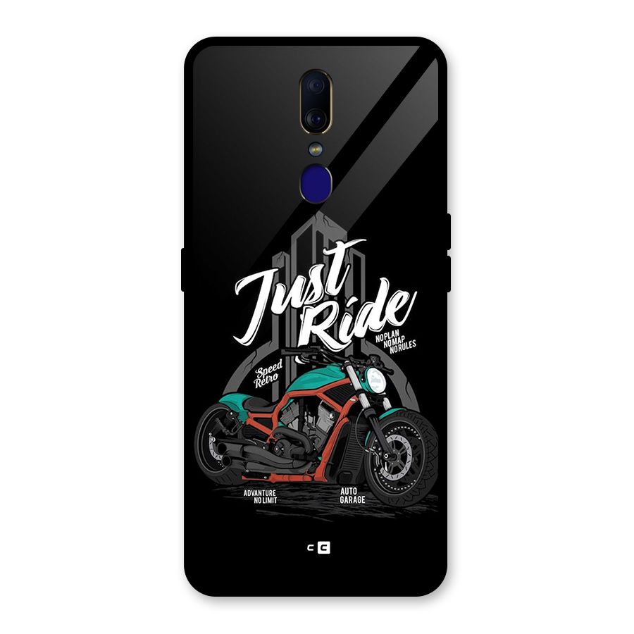 Just Ride Speed Glass Back Case for Oppo F11