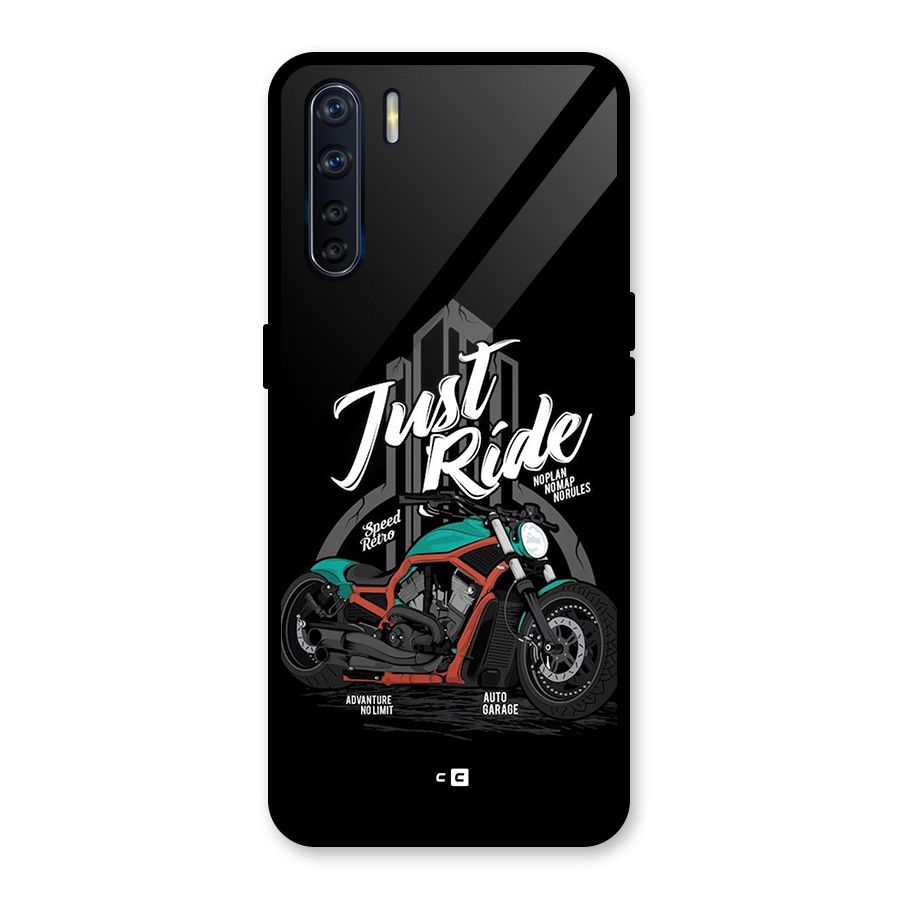 Just Ride Speed Glass Back Case for Oppo F15