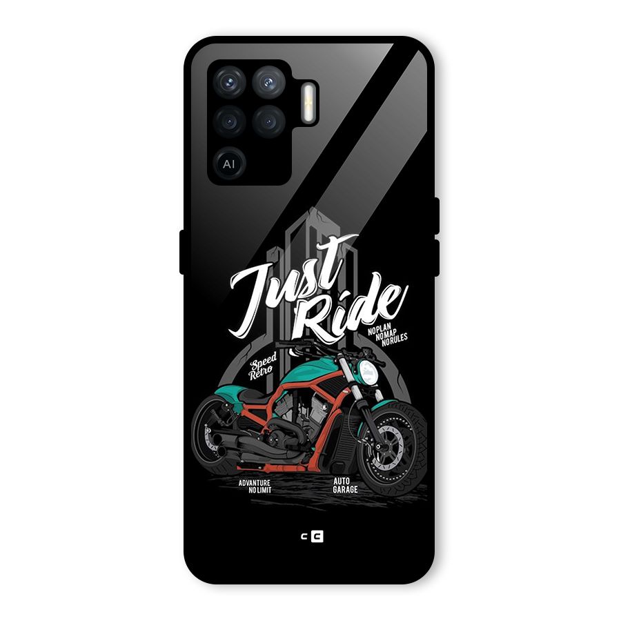 Just Ride Speed Glass Back Case for Oppo F19 Pro