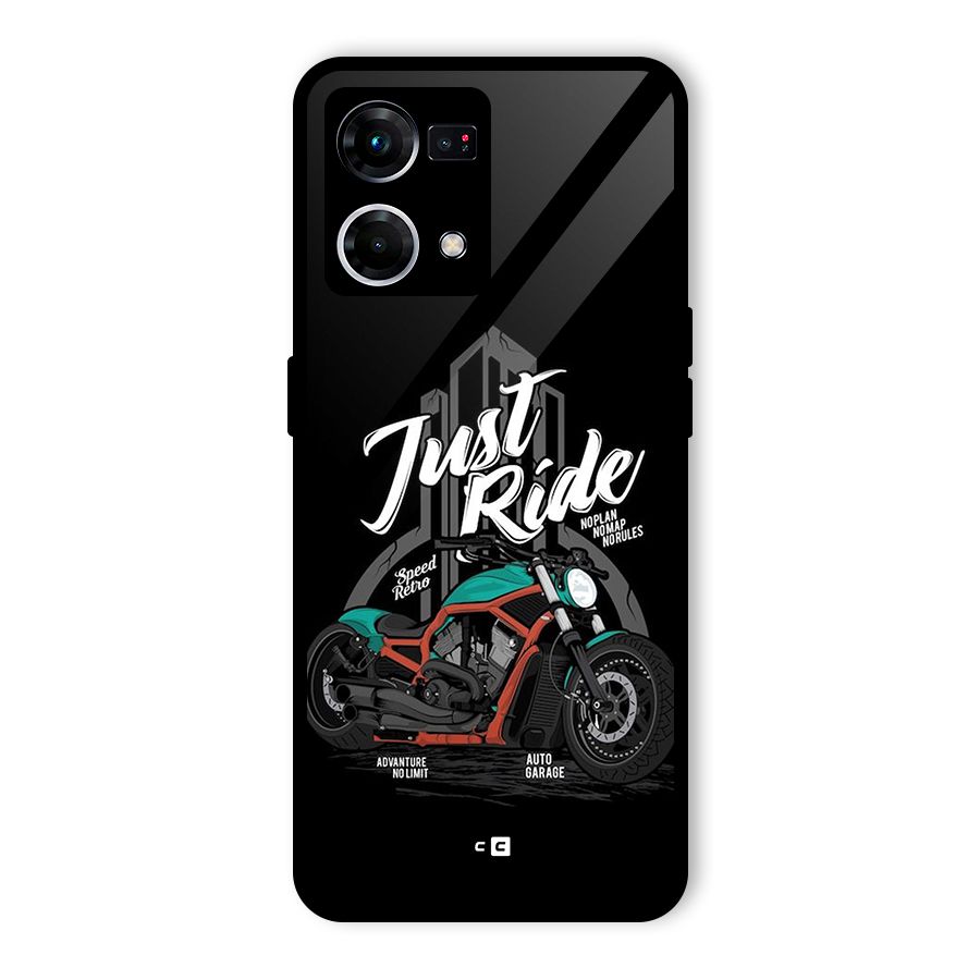 Just Ride Speed Glass Back Case for Oppo F21s Pro 4G