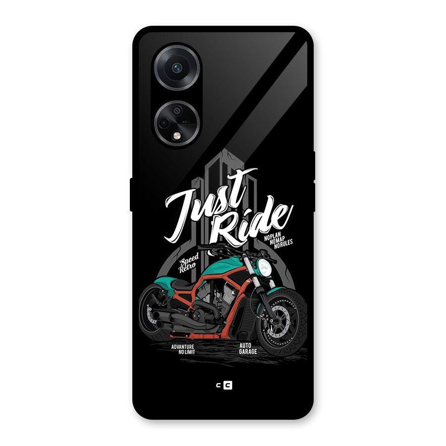 Just Ride Speed Glass Back Case for Oppo F23