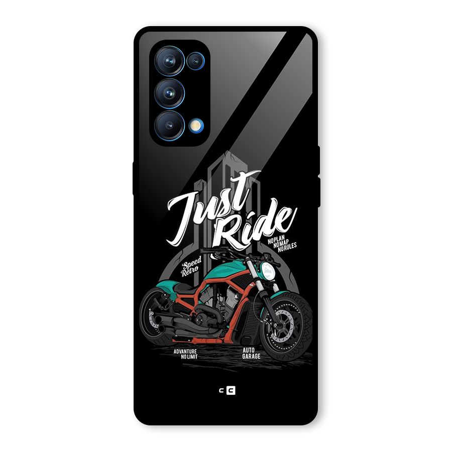 Just Ride Speed Glass Back Case for Oppo Reno5 Pro 5G