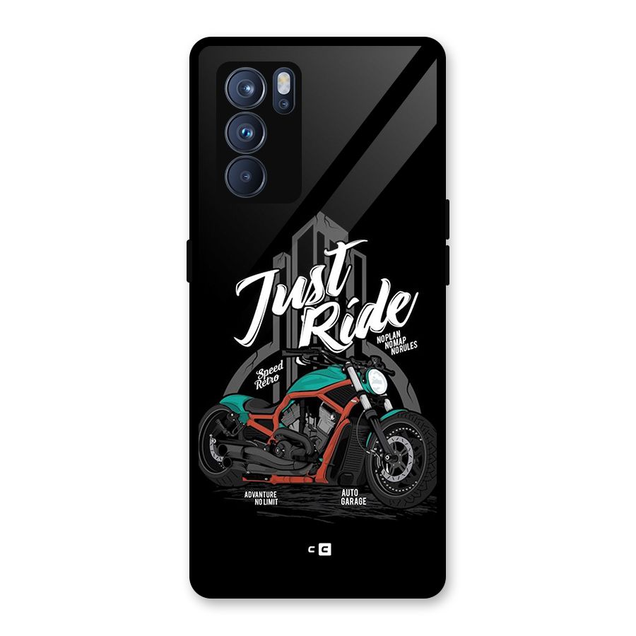 Just Ride Speed Glass Back Case for Oppo Reno6 Pro 5G