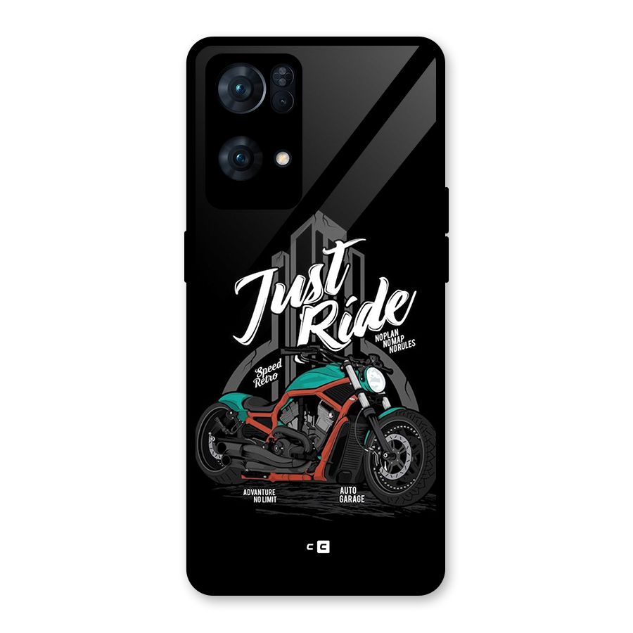 Just Ride Speed Glass Back Case for Oppo Reno7 Pro 5G