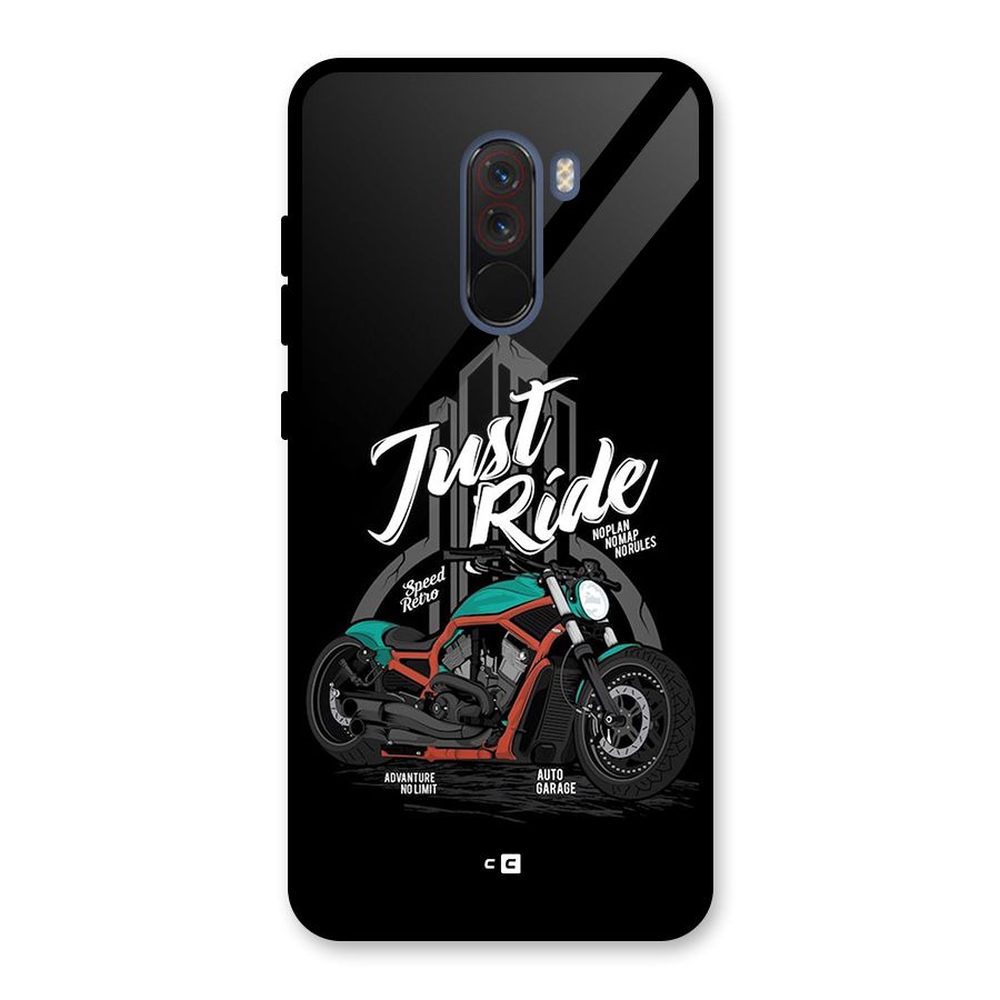 Just Ride Speed Glass Back Case for Poco F1