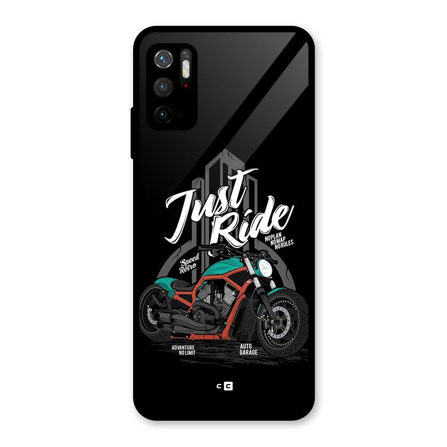 Just Ride Speed Glass Back Case for Poco M3 Pro 5G