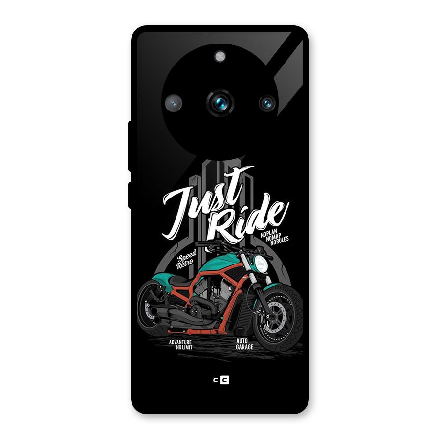 Just Ride Speed Glass Back Case for Realme 11 Pro Plus