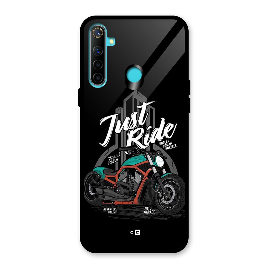Just Ride Speed Glass Back Case for Realme 5i