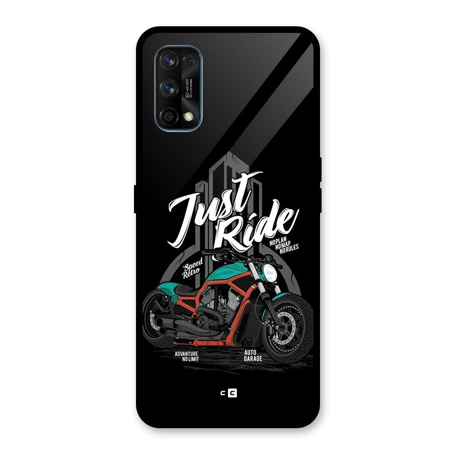 Just Ride Speed Glass Back Case for Realme 7 Pro