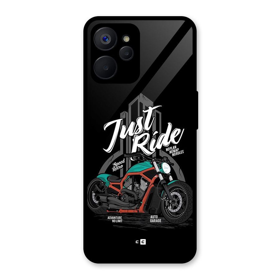 Just Ride Speed Glass Back Case for Realme 9i 5G