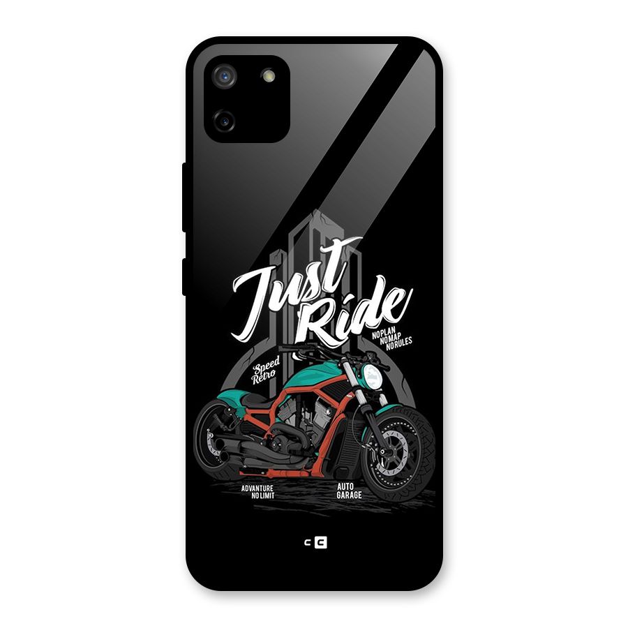 Just Ride Speed Glass Back Case for Realme C11