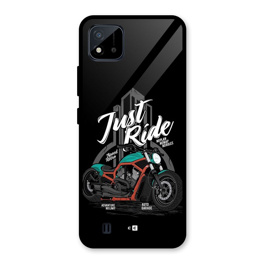 Just Ride Speed Glass Back Case for Realme C11 2021