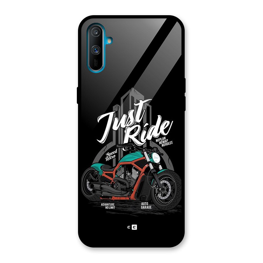 Just Ride Speed Glass Back Case for Realme C3