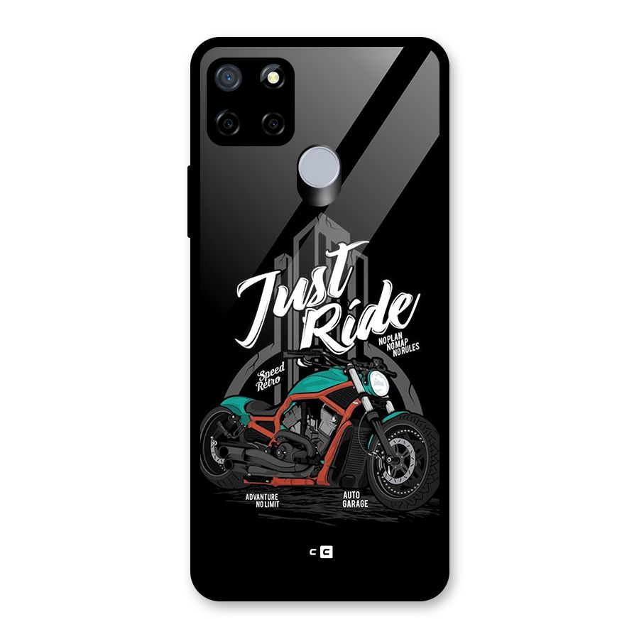 Just Ride Speed Glass Back Case for Realme Narzo 30A