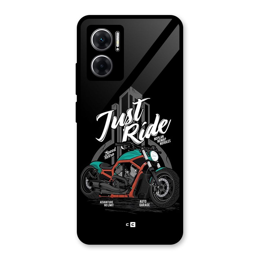 Just Ride Speed Glass Back Case for Redmi 11 Prime 5G